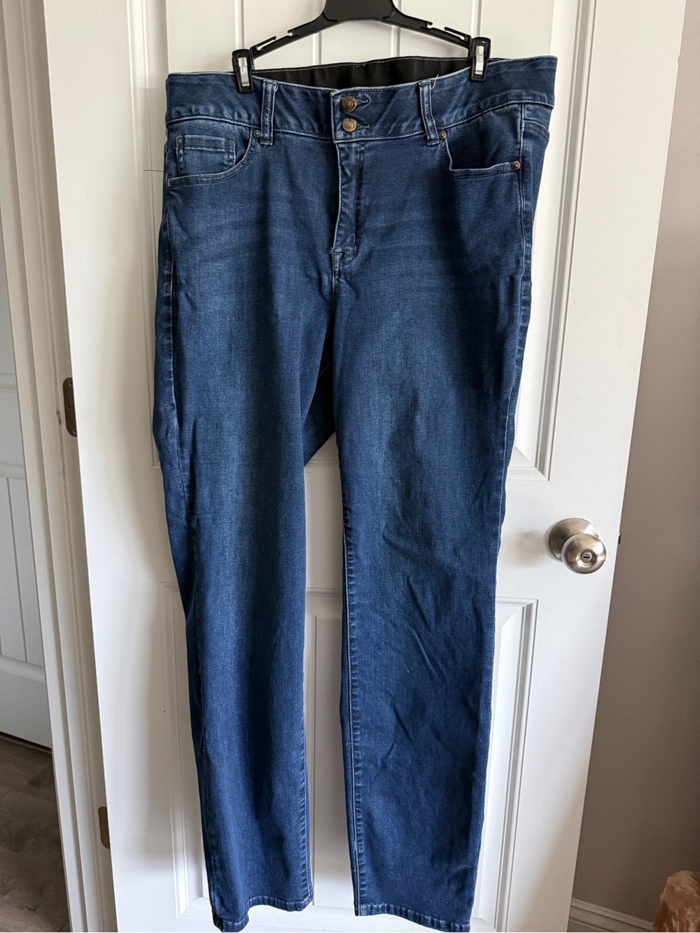 Lane Bryant Dark Blue High-Rise Straight Leg Jeans 18L